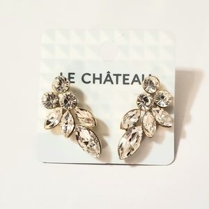 LE CHATEAU VINTAGE LEAF BRIDAL EARRINGS